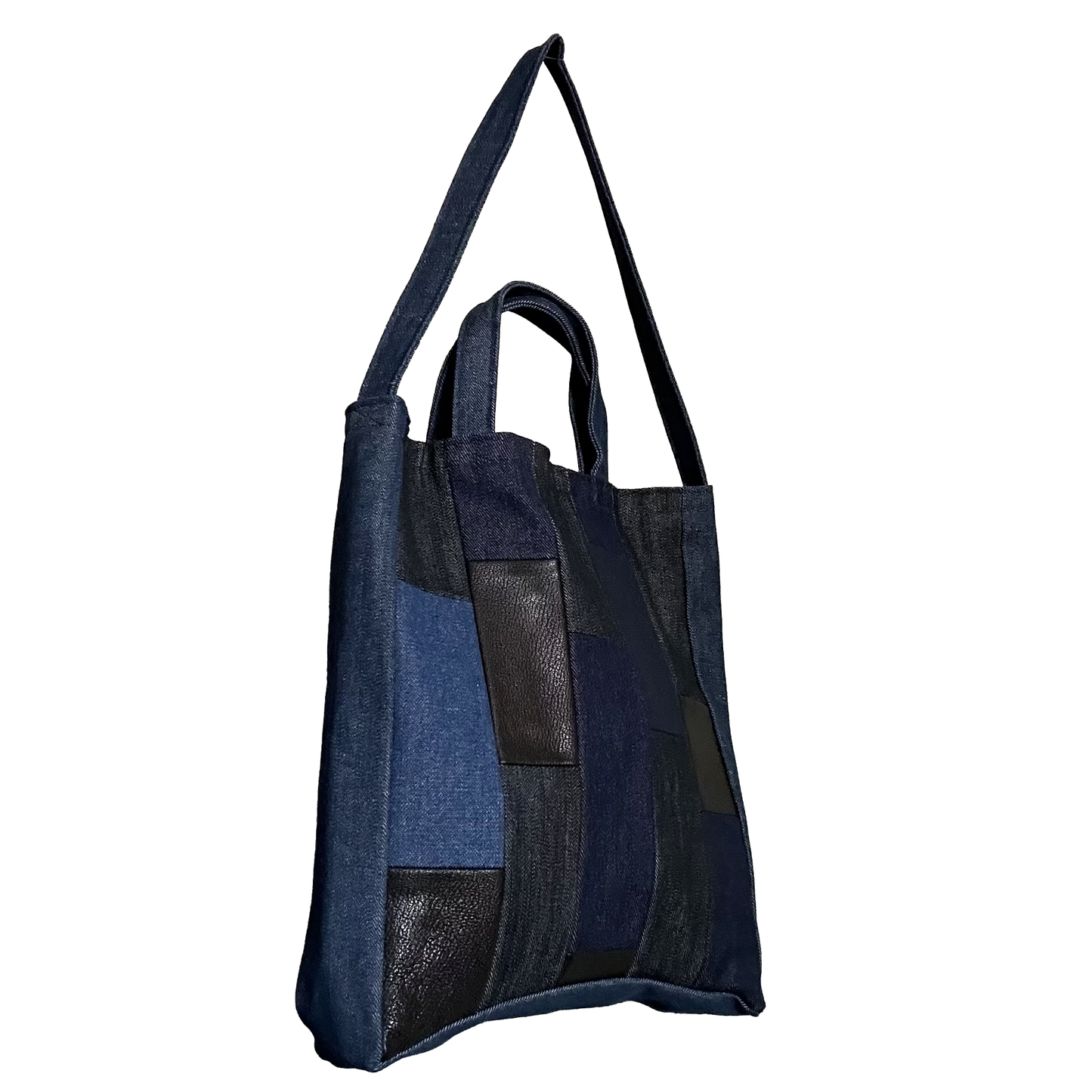 COLOR BLOCK TOTE MIXED MATERIAL