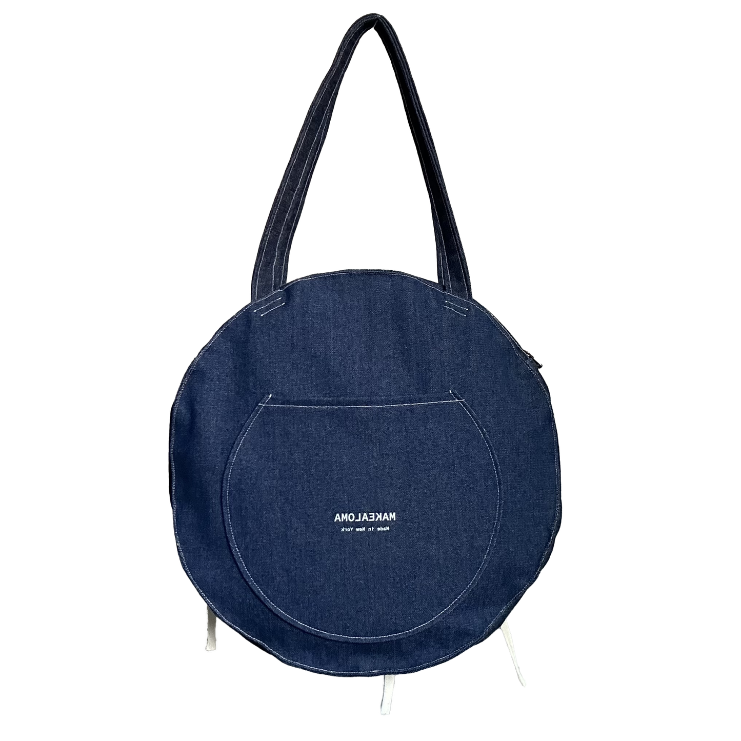 CIRCLE BAG WITH CREAM BOWS
