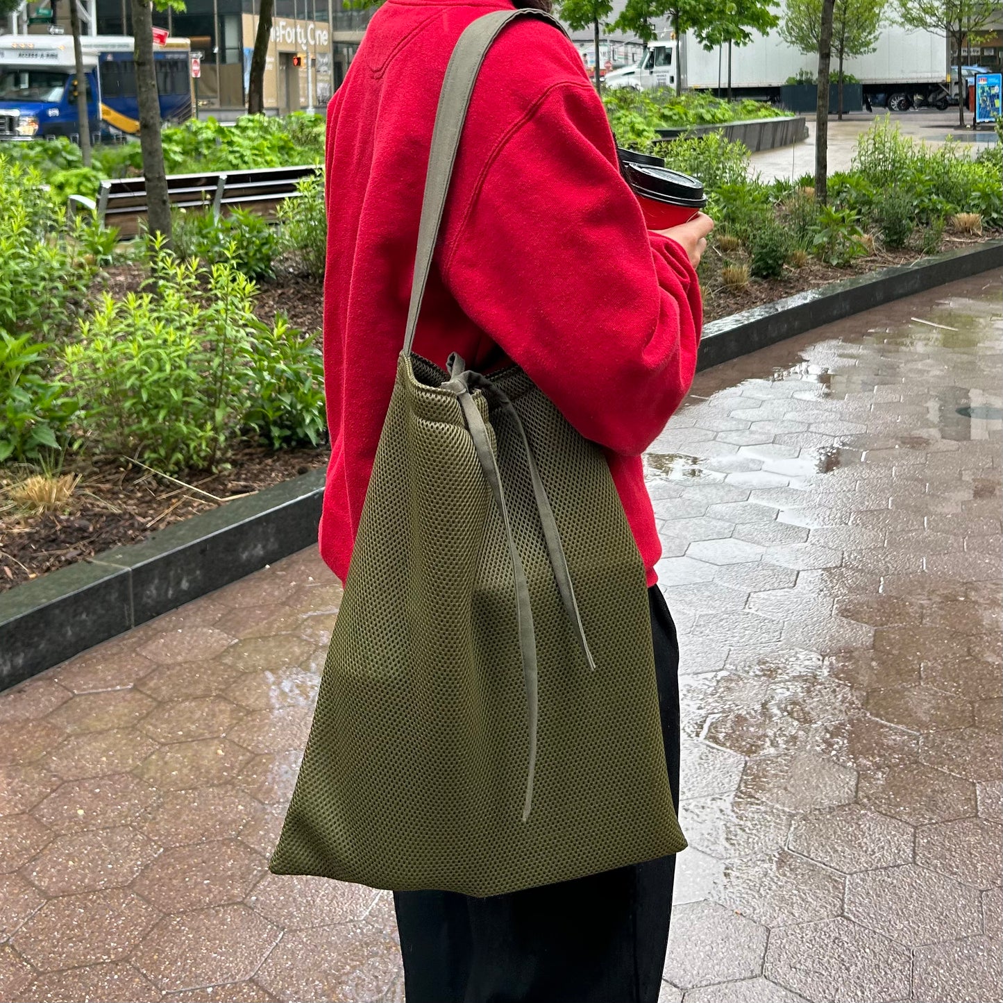 SEMI TRANSPARENT MESH TOTE