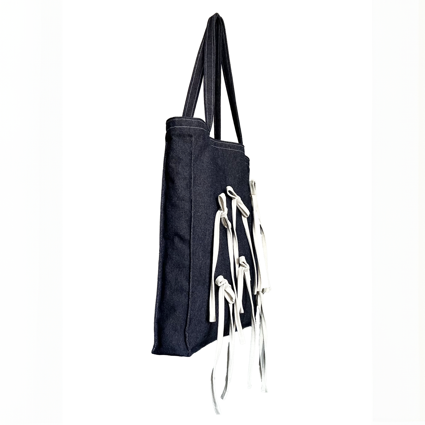 LARGE TOTE WITH CREAM BOWS